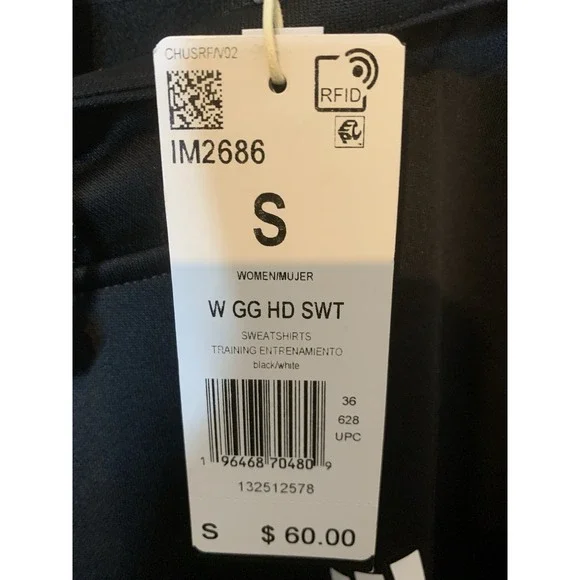 Adidas Women's Game Go Training Hoodie Black IM2686 Size Small NWT - Picture 3 of 5